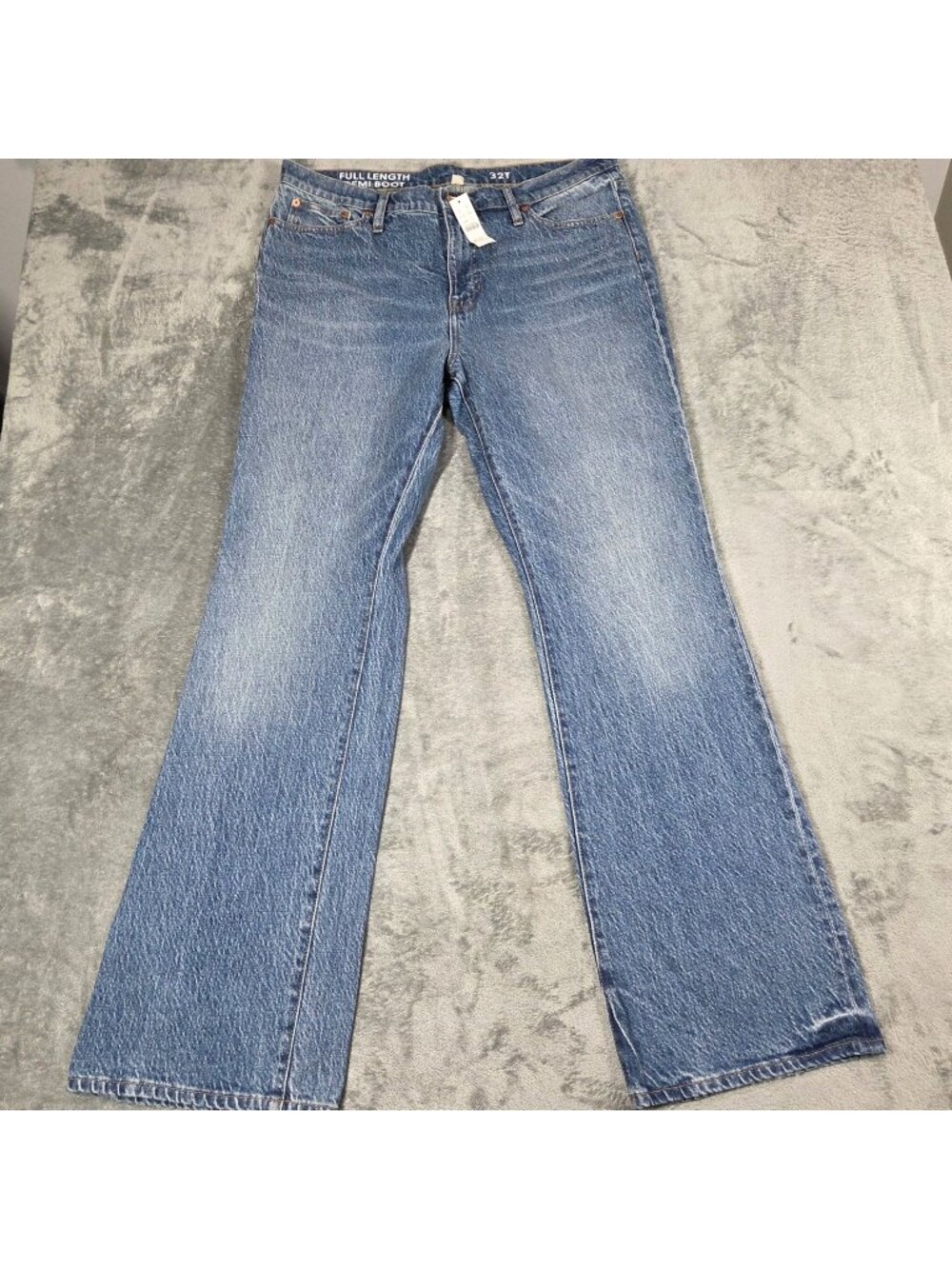 J Crew Jeans Womens 32 Tall Blue Full Length Demi Boot Cut Denim Western NEW